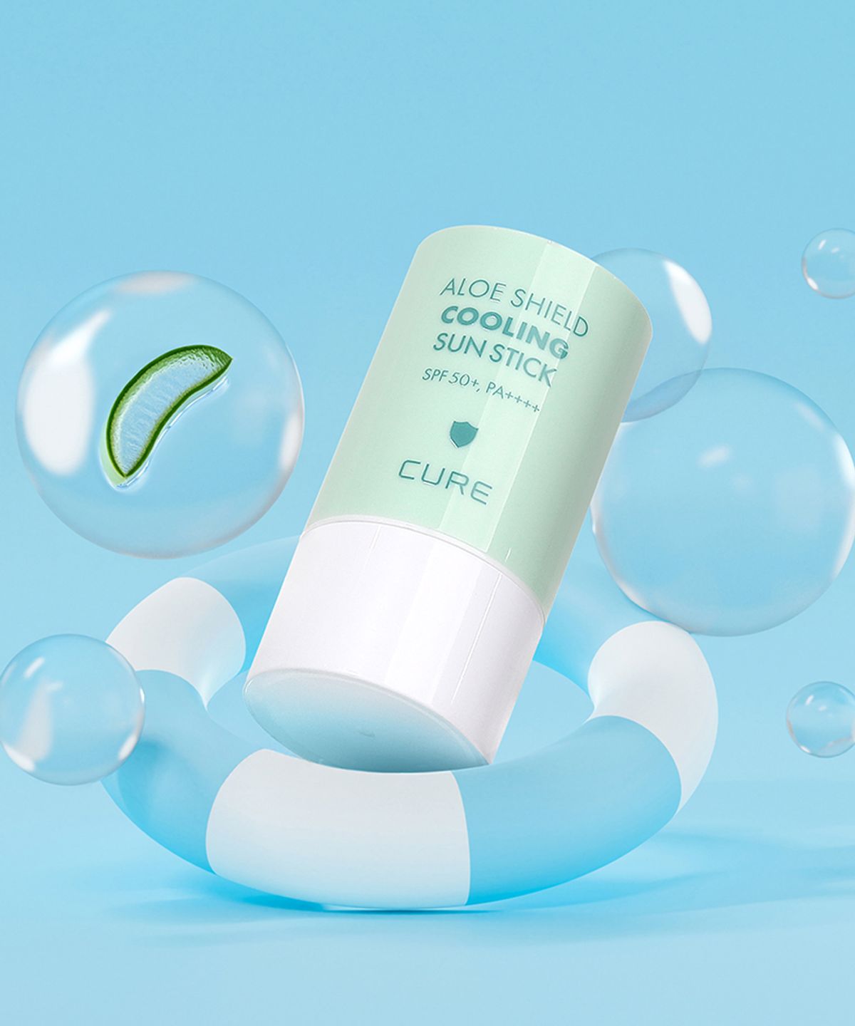 김정문알로에(KIMJEONGMOONALOE) 큐어 알로에 쉴드 쿨링 민트 선스틱 23g (수딩자차) 1개