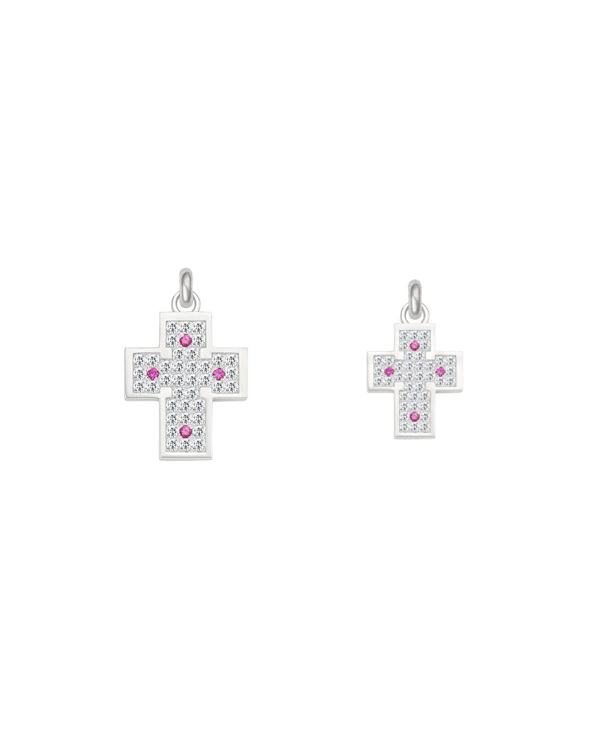 메인코주(MAINKOJEWE) Cross section Stigmata Cross Pink pendant (2size)