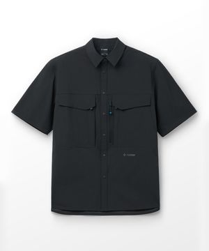 반팔 필드 셔츠_Black