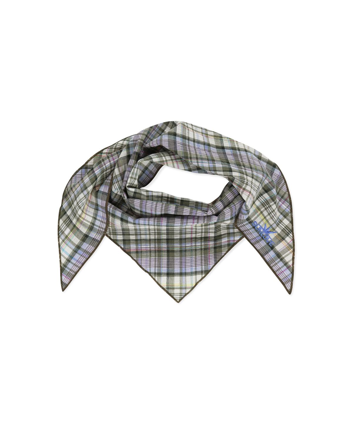 썬러브투어(SUNLOVETOUR) Plaid Tri Scarf Green