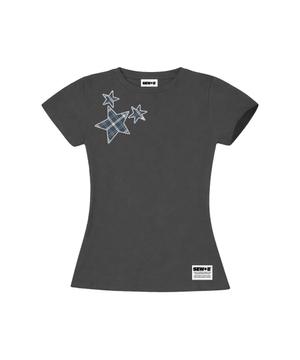 stst 세미크롭 반팔티 [차콜]