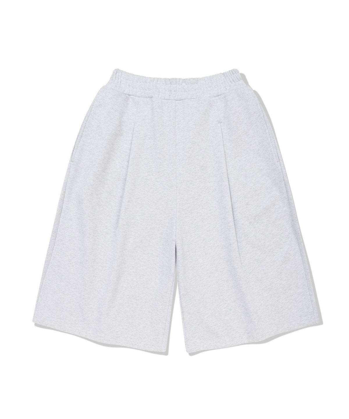 카네이테이(KANEITEI) BERMUDA SWEAT SHORTS (WHITE MELANGE)