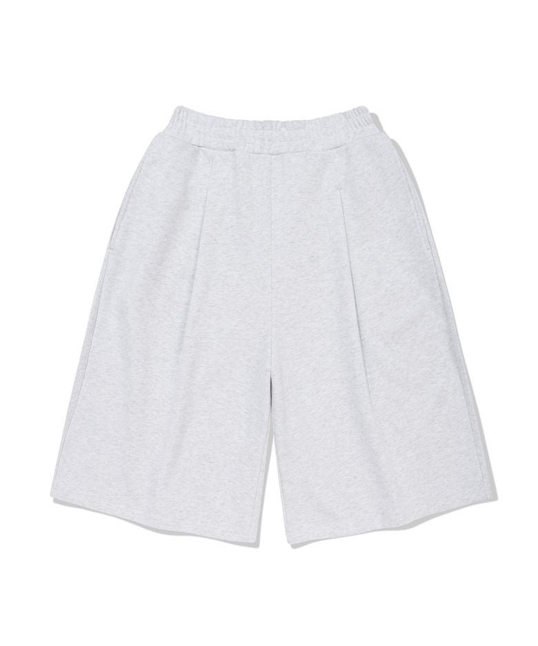 BERMUDA SWEAT SHORTS (WHITE MELANGE)