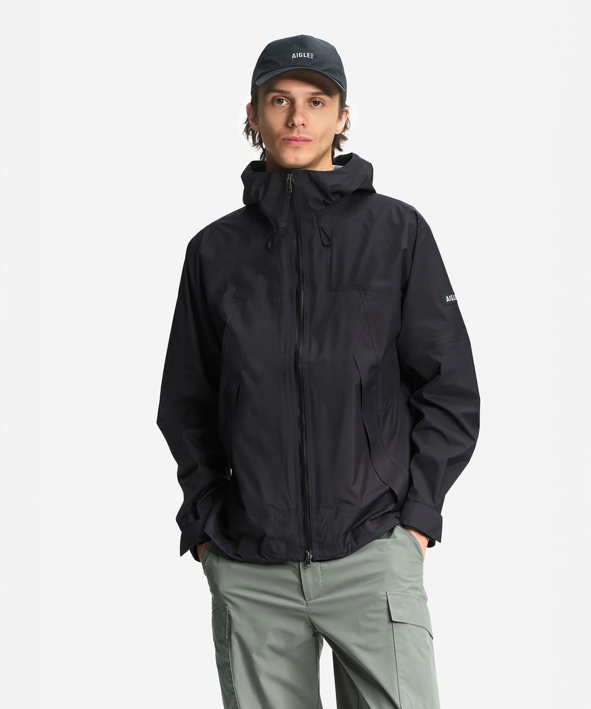 에이글(Aigle) 남성 3-LAYER  MTD 숏 후드 윈드브레이커 AIS26MOUT010NOI