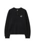 Waffle Henry Neck Long Sleeve Black