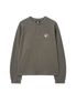 Waffle Henry Neck Long Sleeve Charcoal