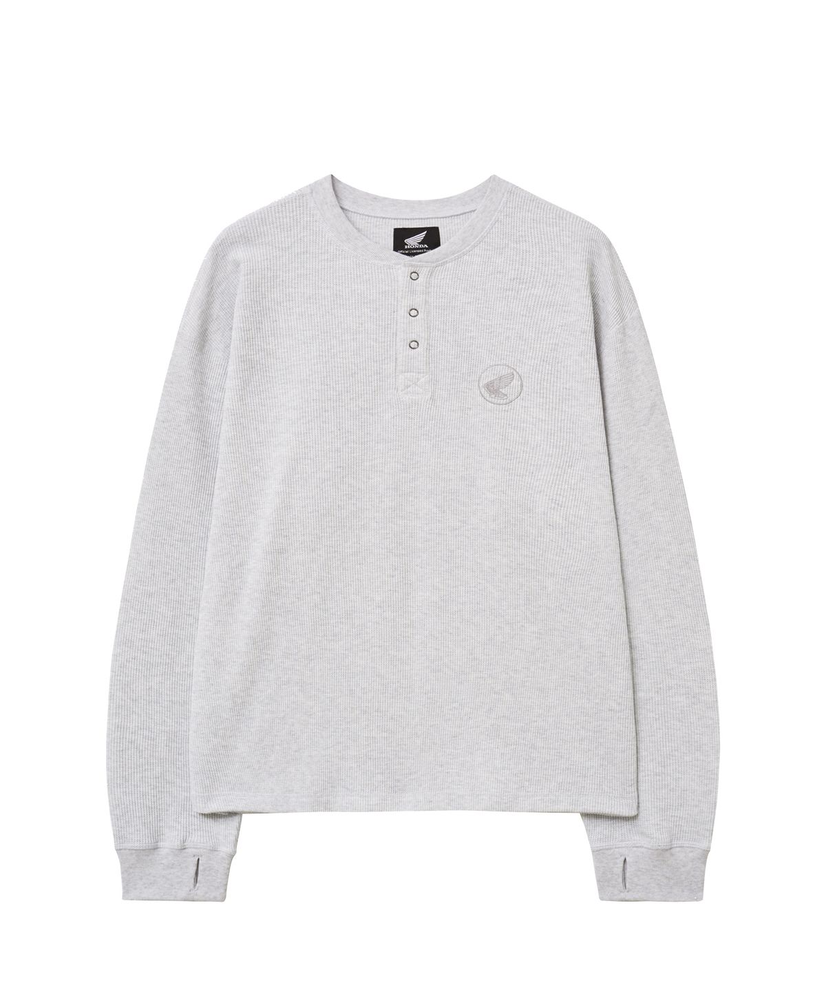 핍스 모터사이클(PHYPS MOTORCYCLE) Waffle Henry Neck Long Sleeve White