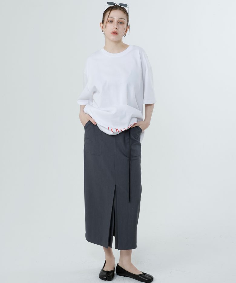 멀티 프린팅 티셔츠 LIZE_화이트
