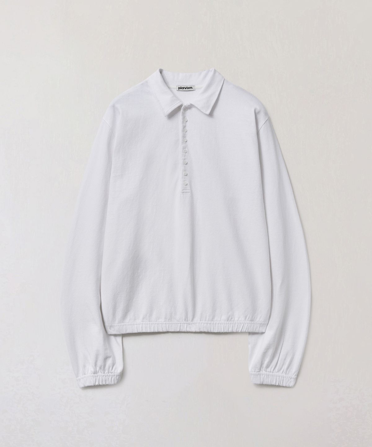 플라비즘(PLAVISM) Long Placket Polo Tee - White