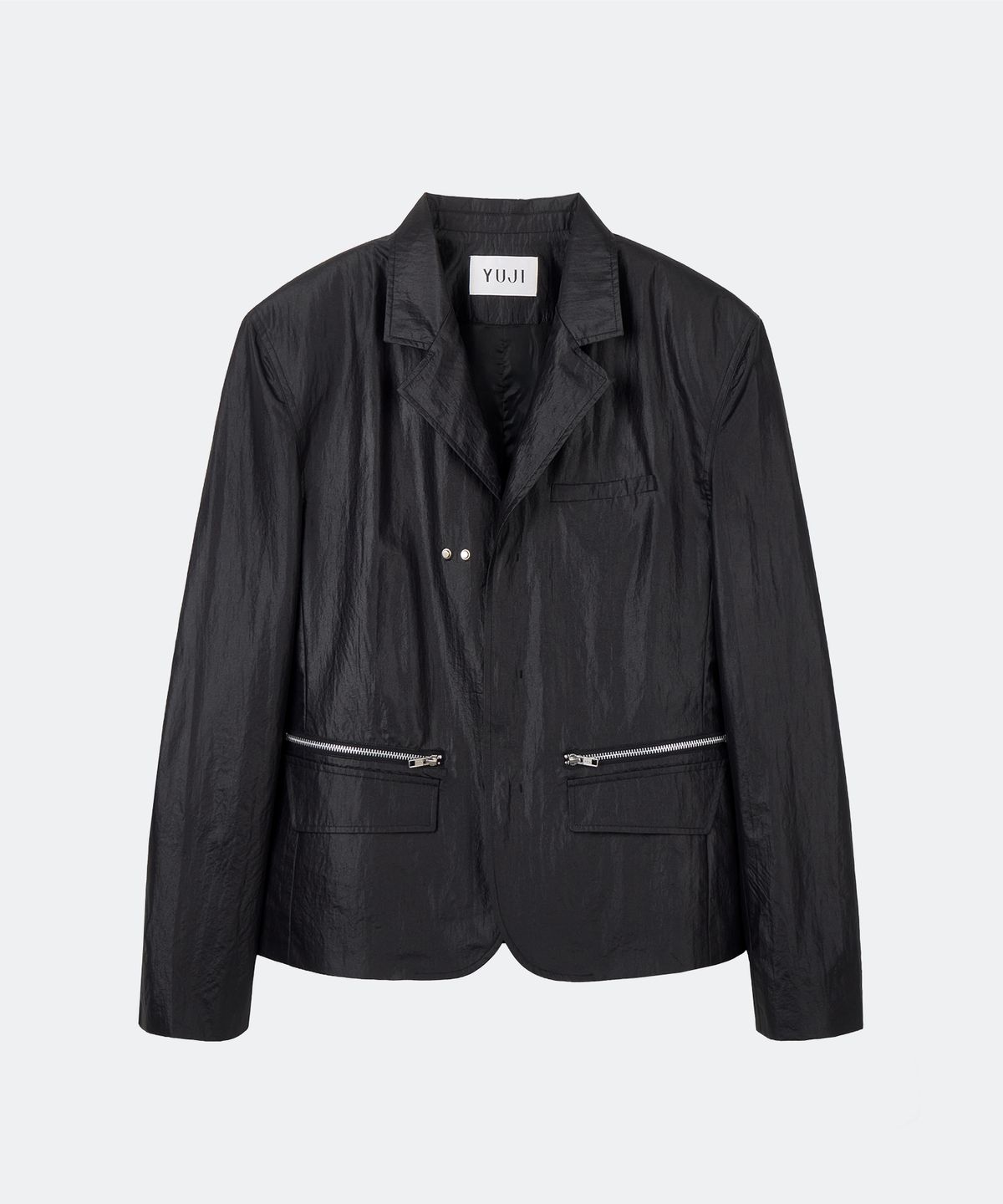 유지(YUJI) TECH ZIP BLAZER BLACK