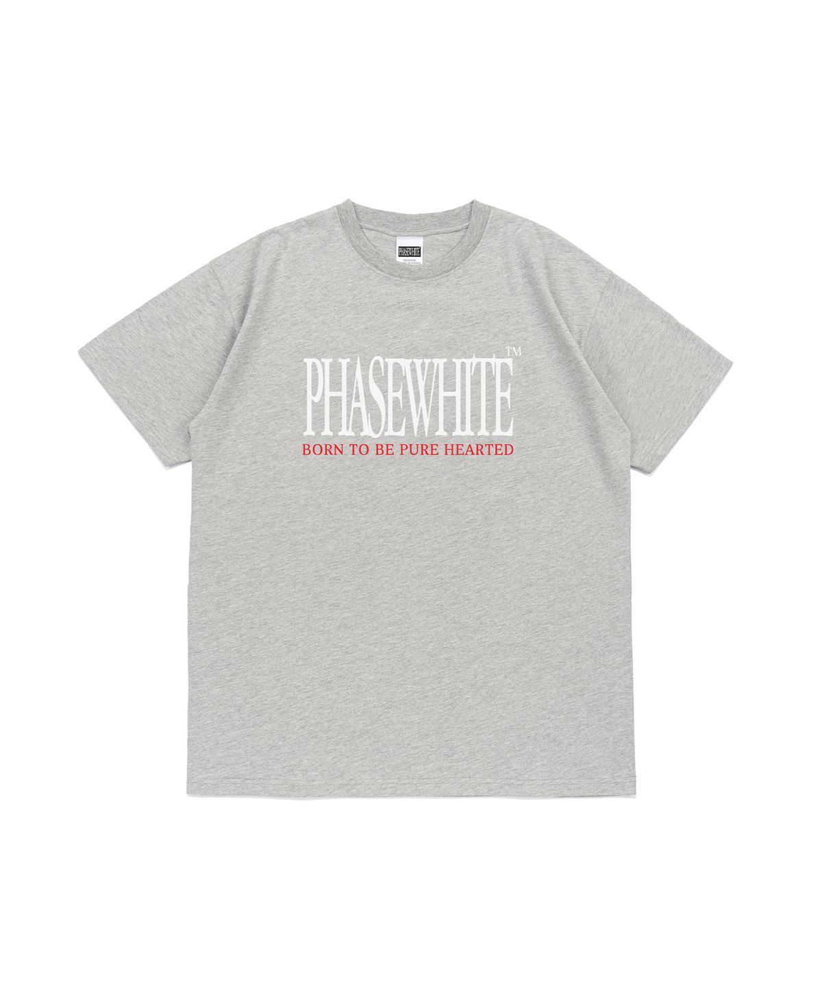 페이즈화이트(PHASEWHITE) [PHASE_3] SLOGAN LOGO TEE_MELANGE / 8802026-ST14