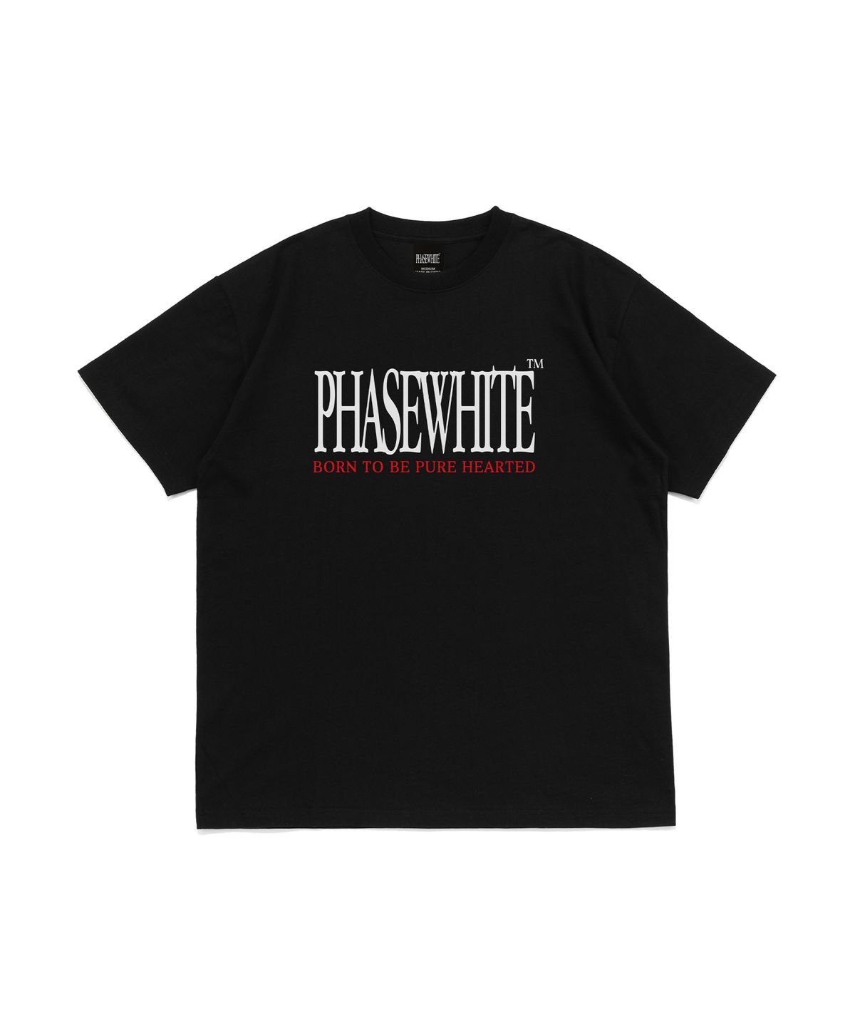 페이즈화이트(PHASEWHITE) [PHASE_3] SLOGAN LOGO TEE_BLACK / 8802026-ST14