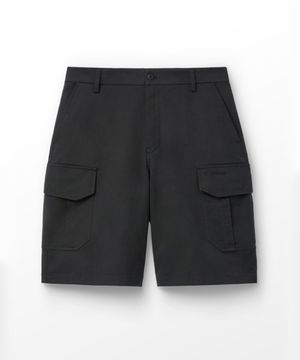 코튼 혼방 카고 쇼츠_Black