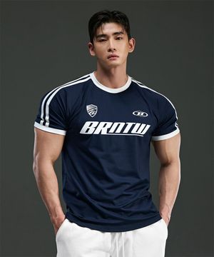 BRNTW TRACK LINE T-SHIRTS [DARK NAVY]