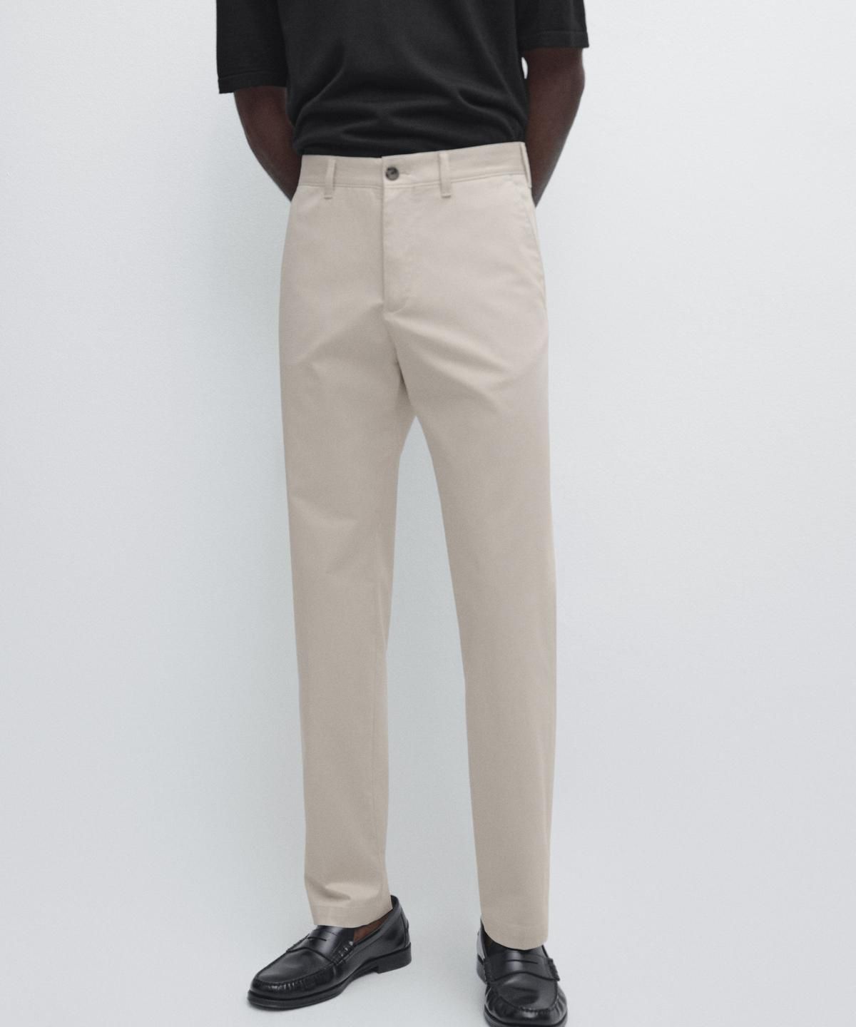 마시모두띠(MASSIMO DUTTI) 코튼 블렌드 슬림핏 팬츠