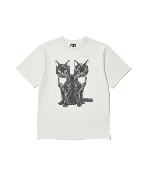 성냥성냥 X MEENOBJECT Twin Cat T-Shirts