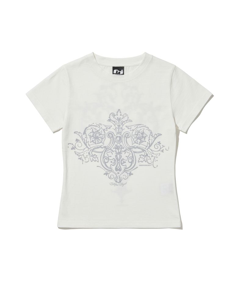 MEENOBJECT Antique Print Slim T-Shirts