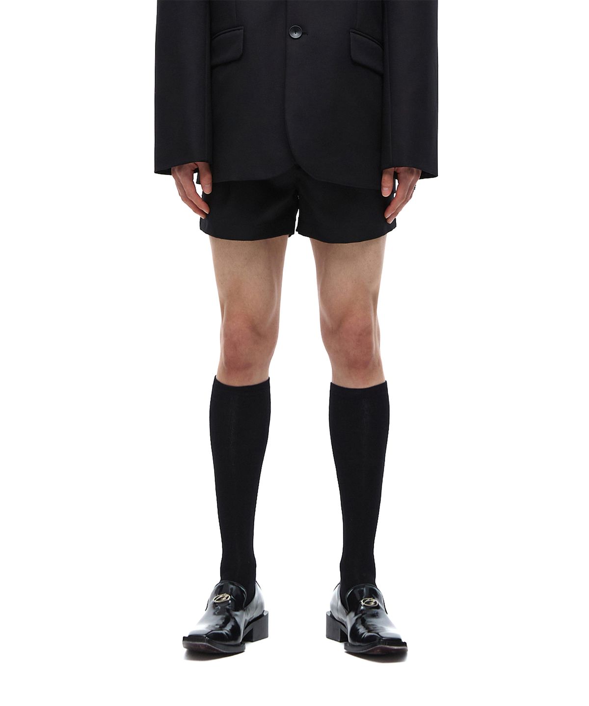 모어댄블랙(MORE THAN BLACK) LOGO MICRO SHORTS