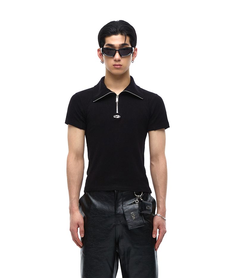 LOGO ZIP UP HALF SLEEVE