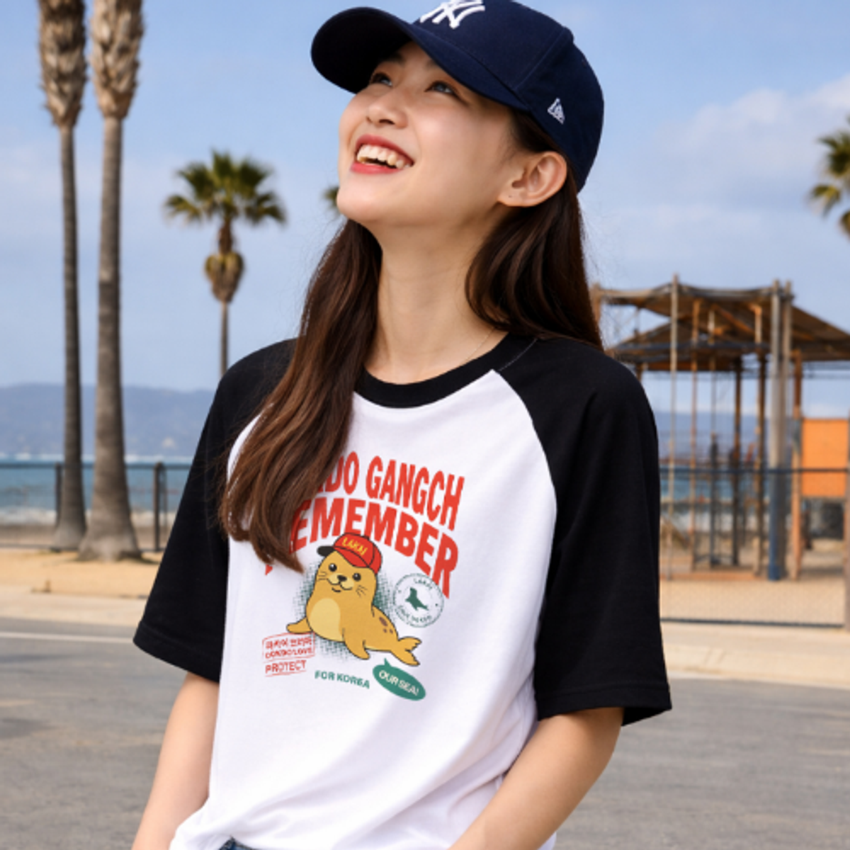 라카이(LAKAI) [상의] 독도 강치 수호 나그랑 반팔티셔츠(S~3XL)