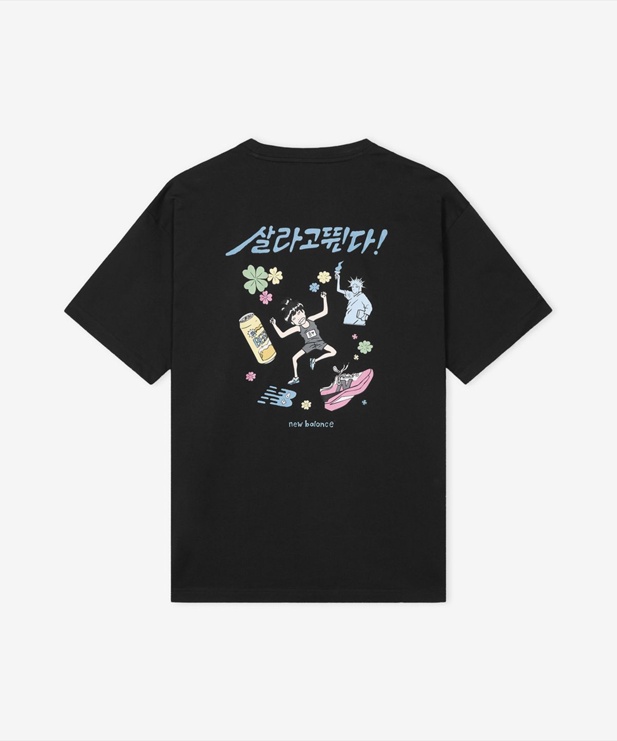 뉴발란스(NEW BALANCE) NBNEG21463 / UNI 살라고뛴다 픽토그램 반팔티 (BLACK)