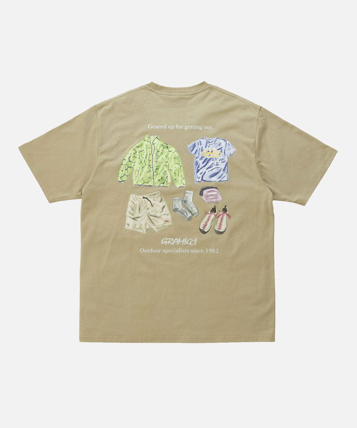 그라미치(GRAMICCI) GEARED UP 티셔츠 Khaki