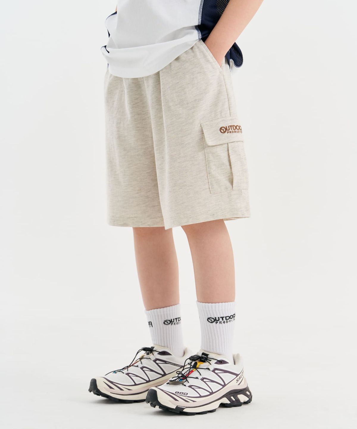 아웃도어 프로덕츠 키즈(OUTDOOR PRODUCTS KIDS) 저지 카고 쇼츠 (오트밀) OD262BHP11_OTM
