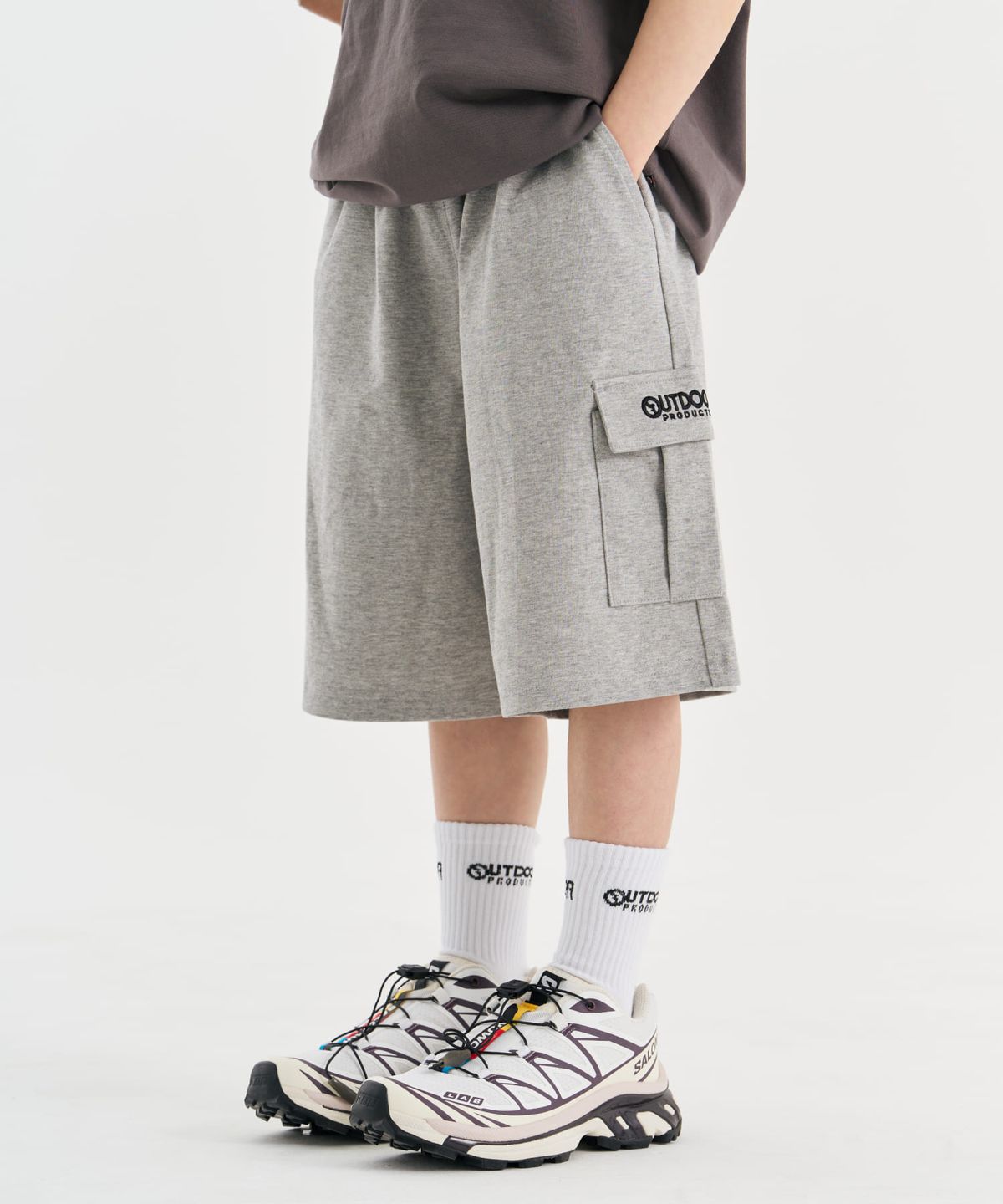 아웃도어 프로덕츠 키즈(OUTDOOR PRODUCTS KIDS) 저지 카고 쇼츠 (멜란지) OD262BHP11_MLG