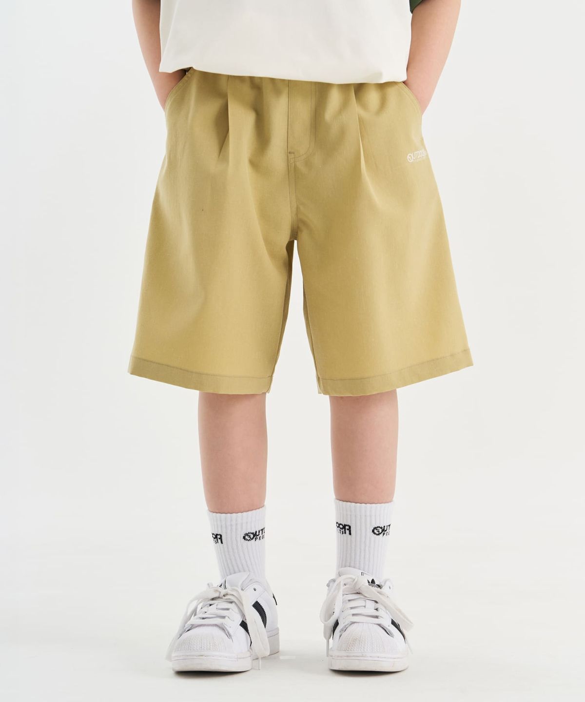 아웃도어 프로덕츠 키즈(OUTDOOR PRODUCTS KIDS) 린넨 5부 쇼츠 (올리브 그린) OD262BHP13_OLI