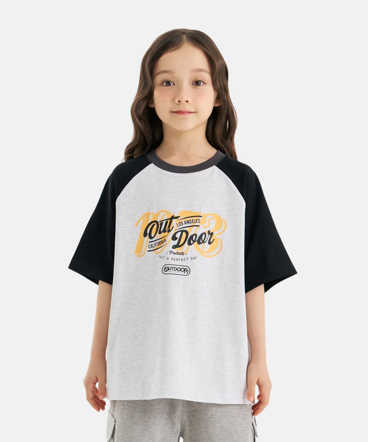 아웃도어 프로덕츠 키즈(OUTDOOR PRODUCTS KIDS) 컬러블록 반팔 티셔츠 (블랙) OD262ISS12_BLK