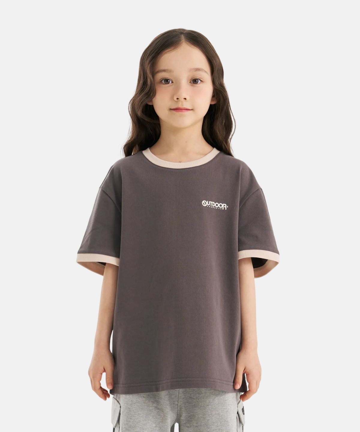 아웃도어 프로덕츠 키즈(OUTDOOR PRODUCTS KIDS) 링거 백 그래픽 반팔 티셔츠 (차콜) OD262ISS13_CHC