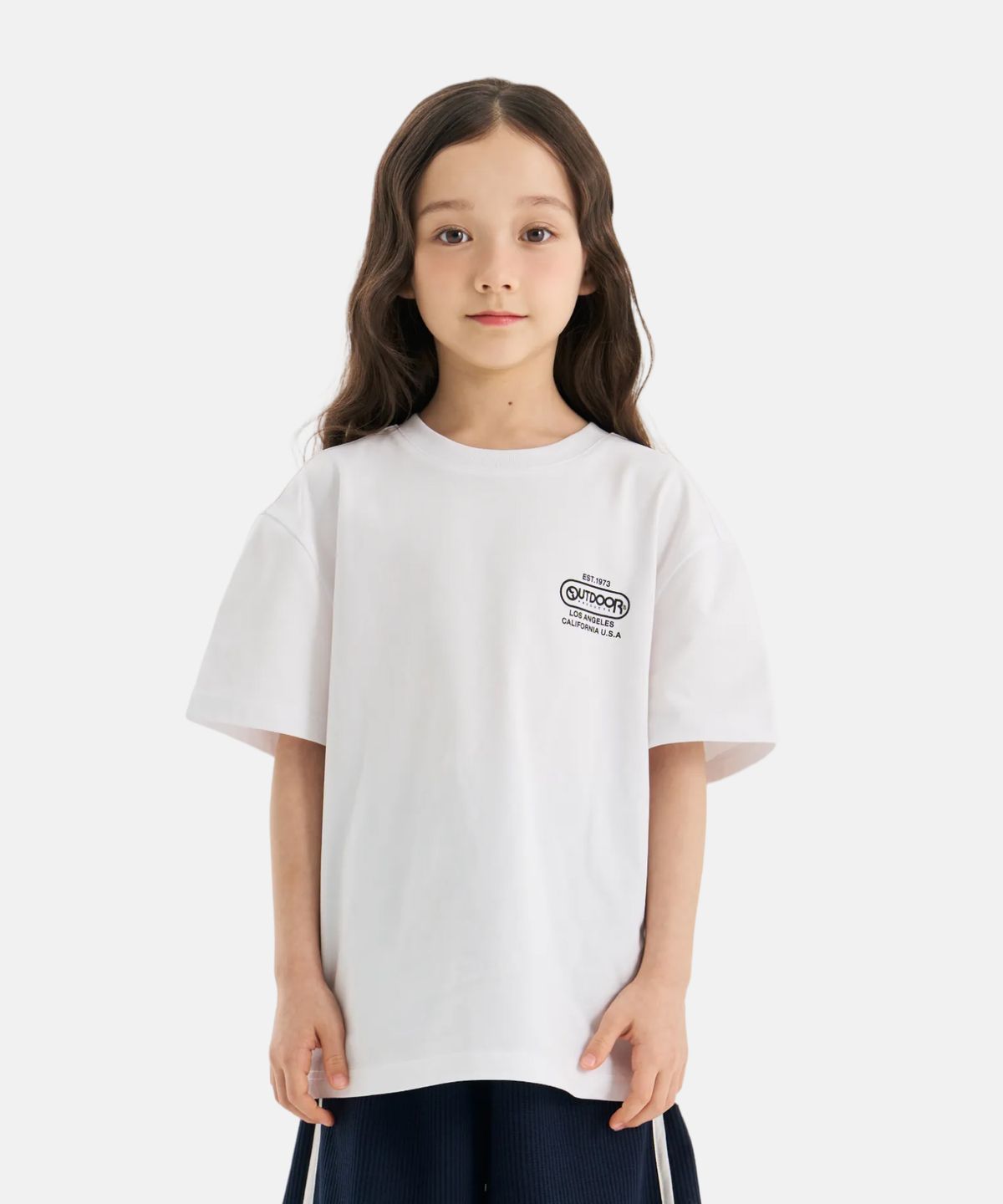 아웃도어 프로덕츠 키즈(OUTDOOR PRODUCTS KIDS) 바캉스 백 그래픽 반팔 티셔츠 (오프 화이트) OD262ISS15_OWH