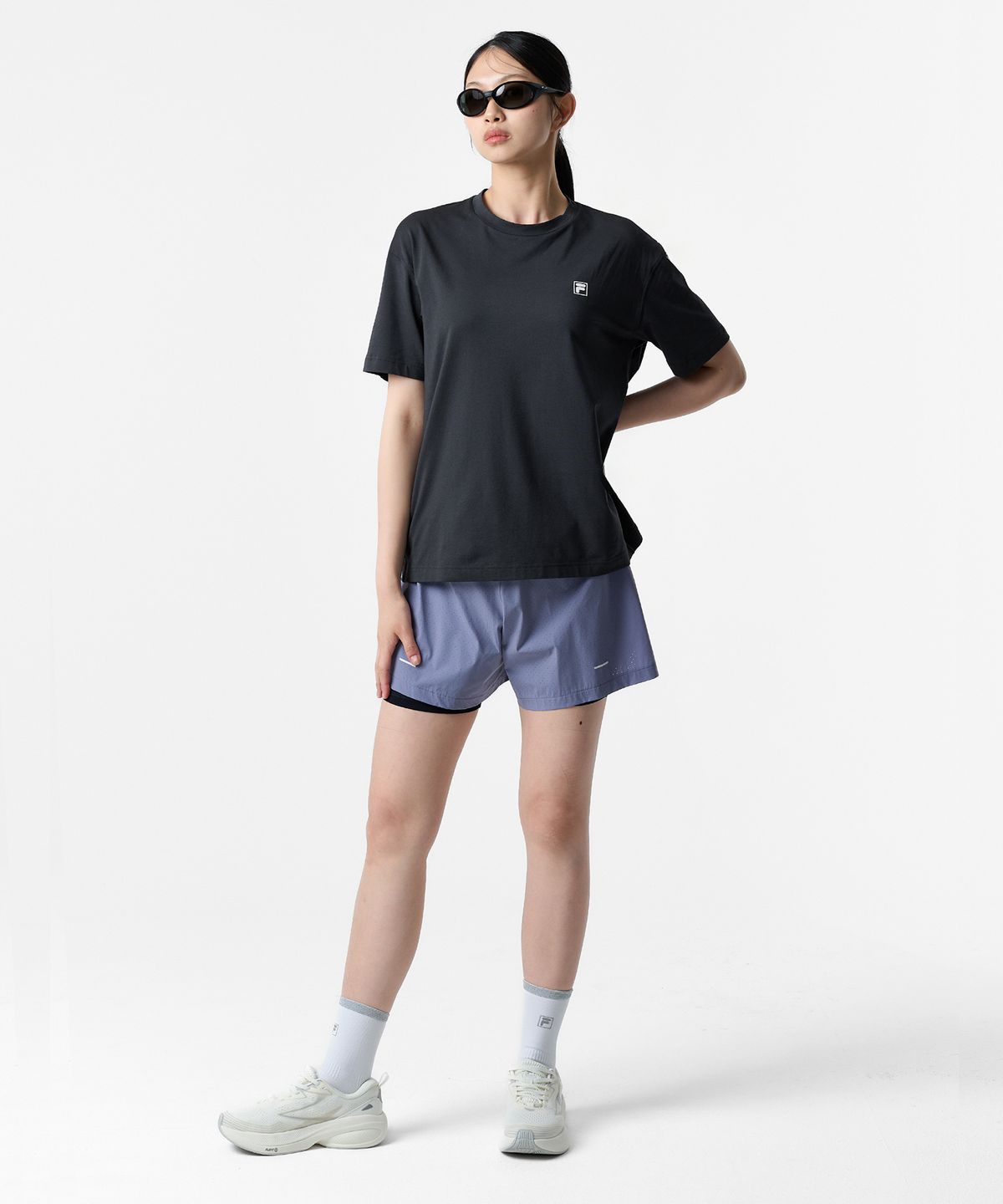 휠라(FILA) Drywave 등판 그래픽 기능성 반팔티(FS262RS02X004007)
