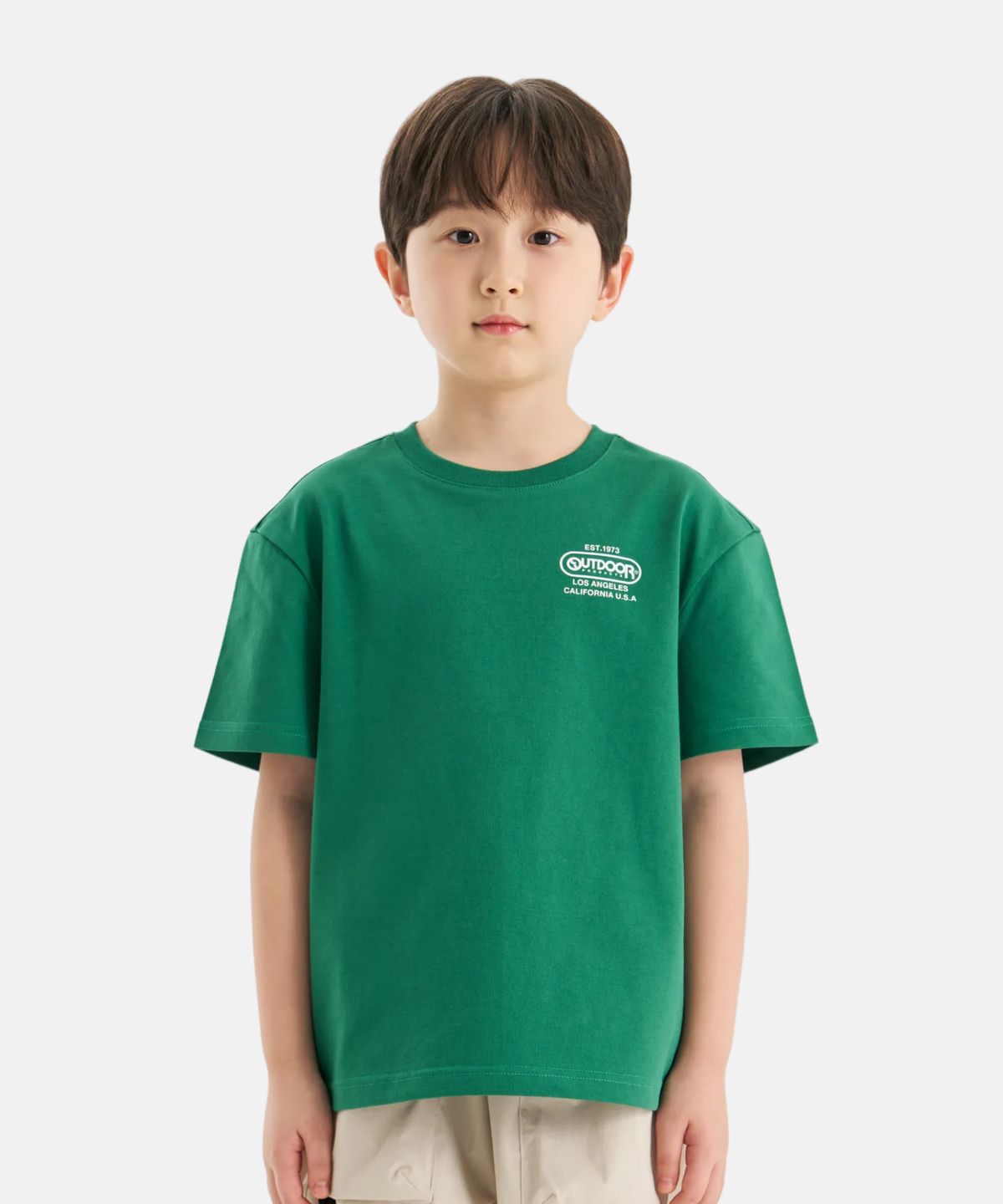 아웃도어 프로덕츠 키즈(OUTDOOR PRODUCTS KIDS) 서핑 백 그래픽 반팔 티셔츠 (그린) OD262ISS16_GRN