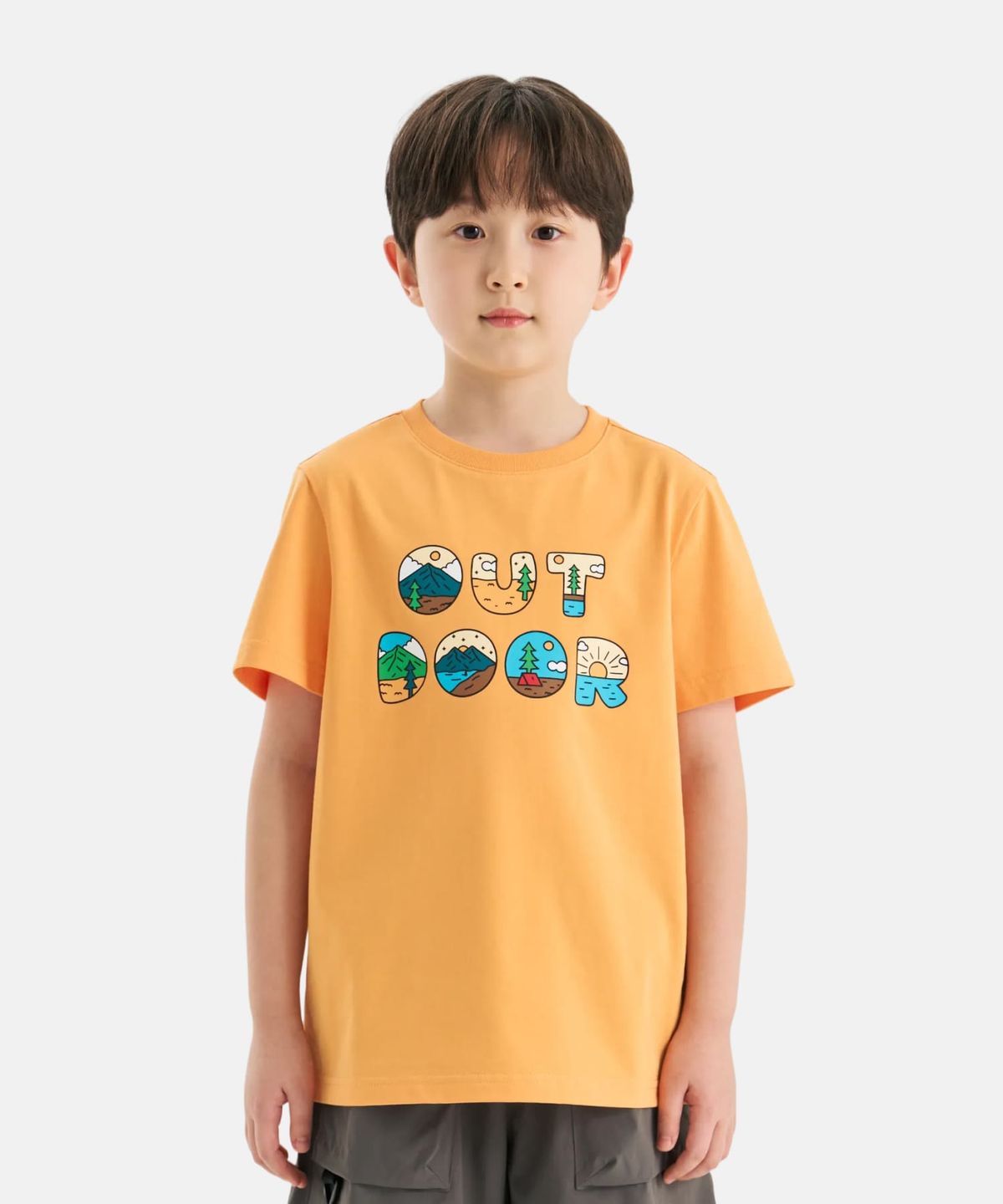 아웃도어 프로덕츠 키즈(OUTDOOR PRODUCTS KIDS) 아웃도어 그래픽 반팔 티셔츠 (오렌지) OD262ISS18_ORG