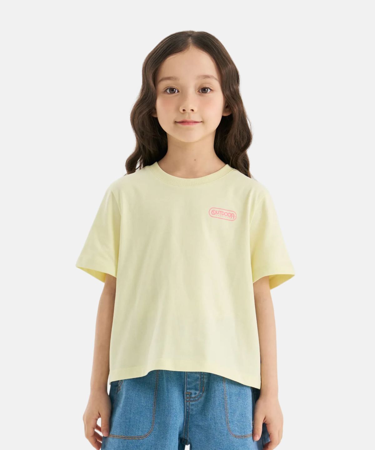 아웃도어 프로덕츠 키즈(OUTDOOR PRODUCTS KIDS) 여아 백 그래픽 반팔 티셔츠 (레몬) OD262ISS72_LEM