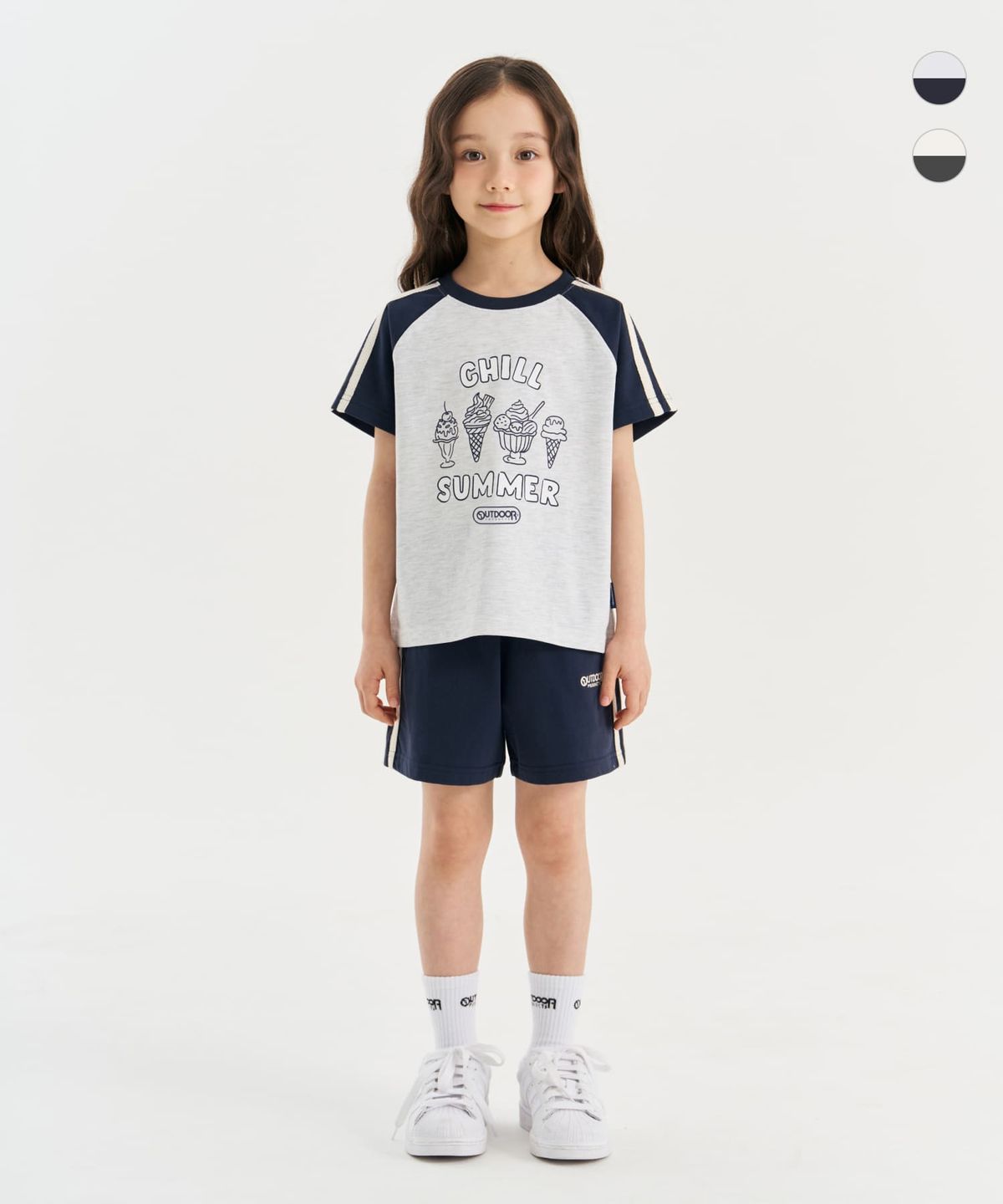 아웃도어 프로덕츠 키즈(OUTDOOR PRODUCTS KIDS) [세트상품]어아_나그랑 반팔티_저지 쇼츠 (2color)