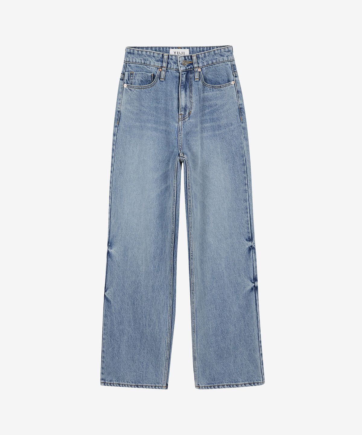 유지(YUJI) DOMINGO WASHED DENIM PANTS BLUE