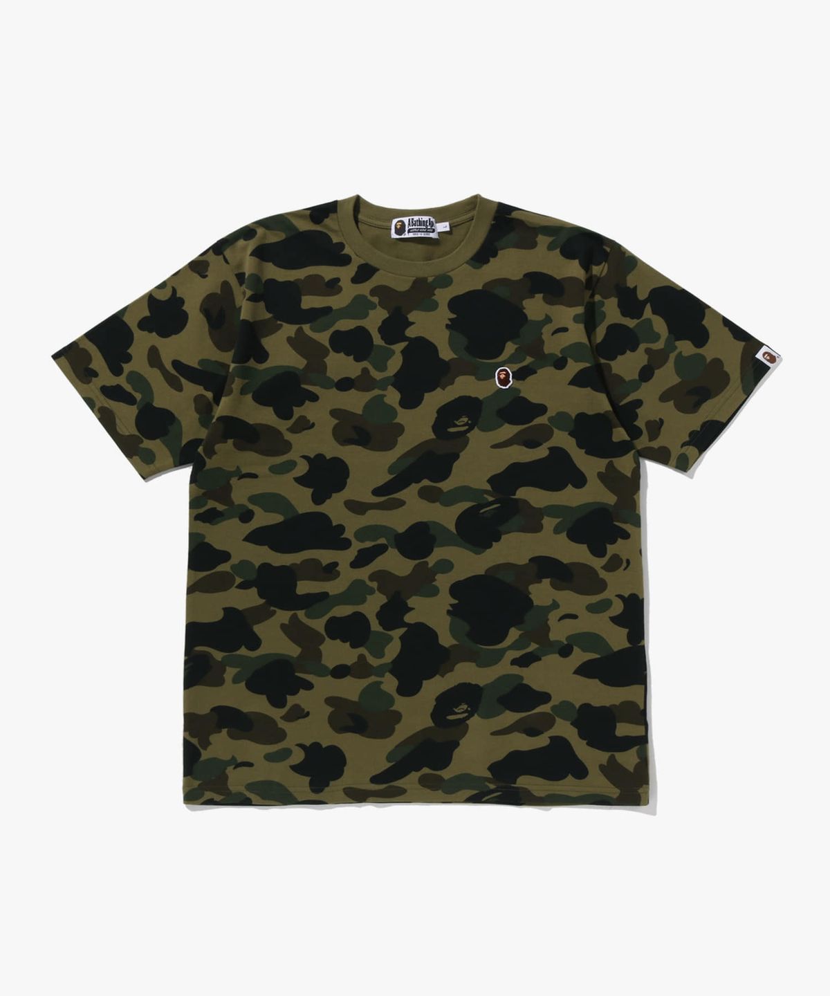 베이프(BAPE) 퍼스트 카모 원 포인트 티셔츠(M) GREEN