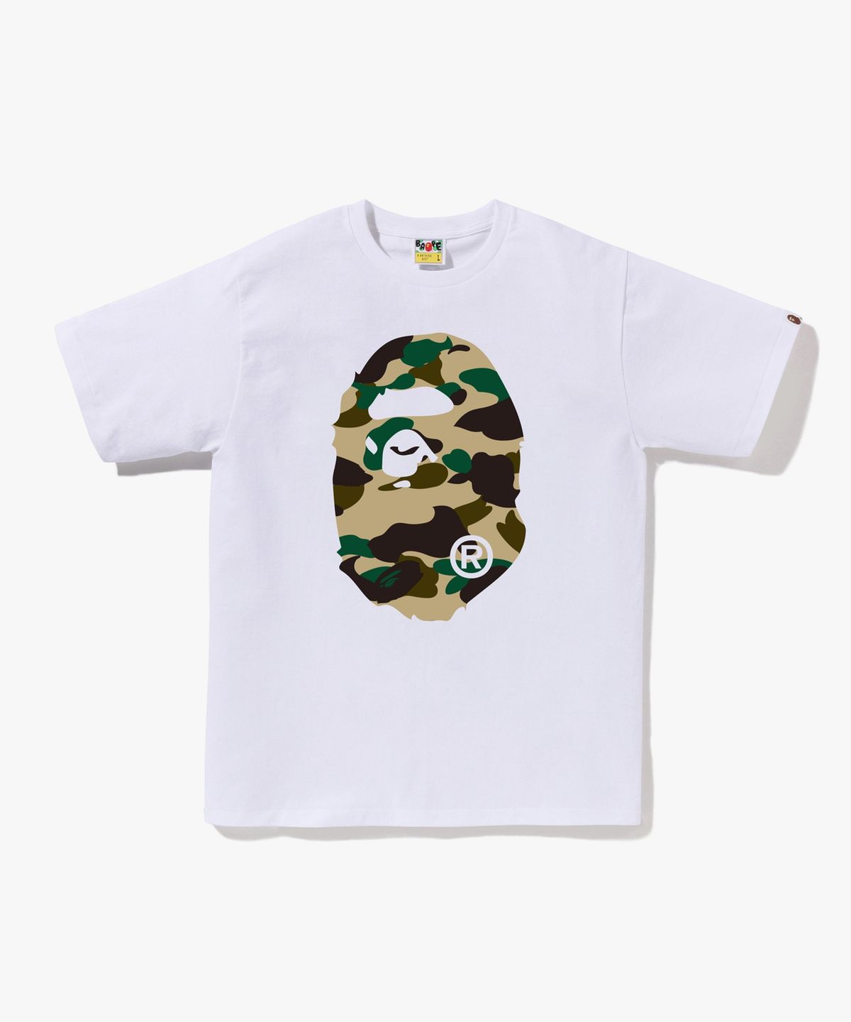 베이프(BAPE) 퍼스트 카모 빅 에이프 헤드 티셔츠(M) WHITE/YELLOW