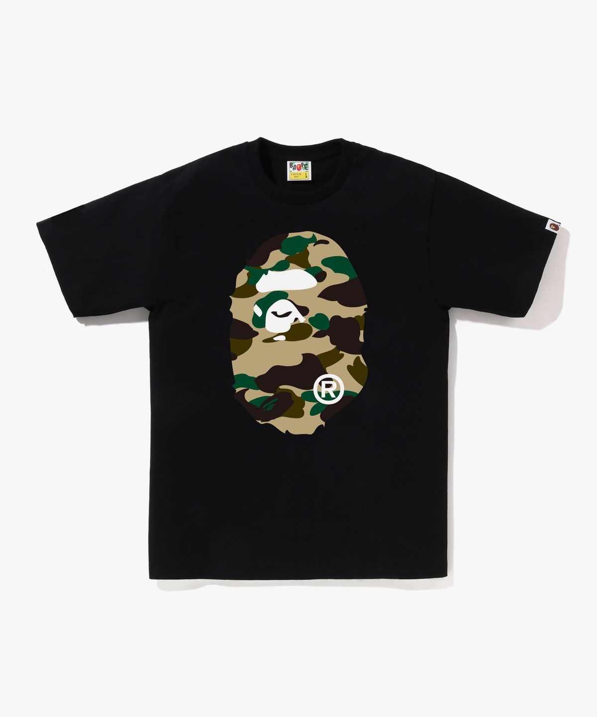 베이프(BAPE) 퍼스트 카모 빅 에이프 헤드 티셔츠(M) BLACK/YELLOW