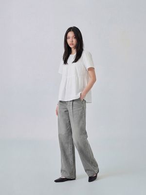 여성 쿨링 컴포드 슈퍼와이드핏 데님 팬츠_PHG2DP2034