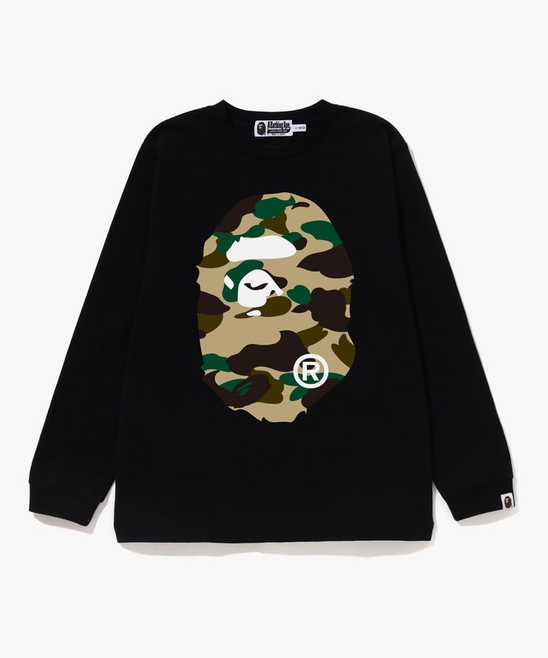 퍼스트 카모 빅 에이프 헤드 롱슬리브 티셔츠(JR) BLACK / YELLOW