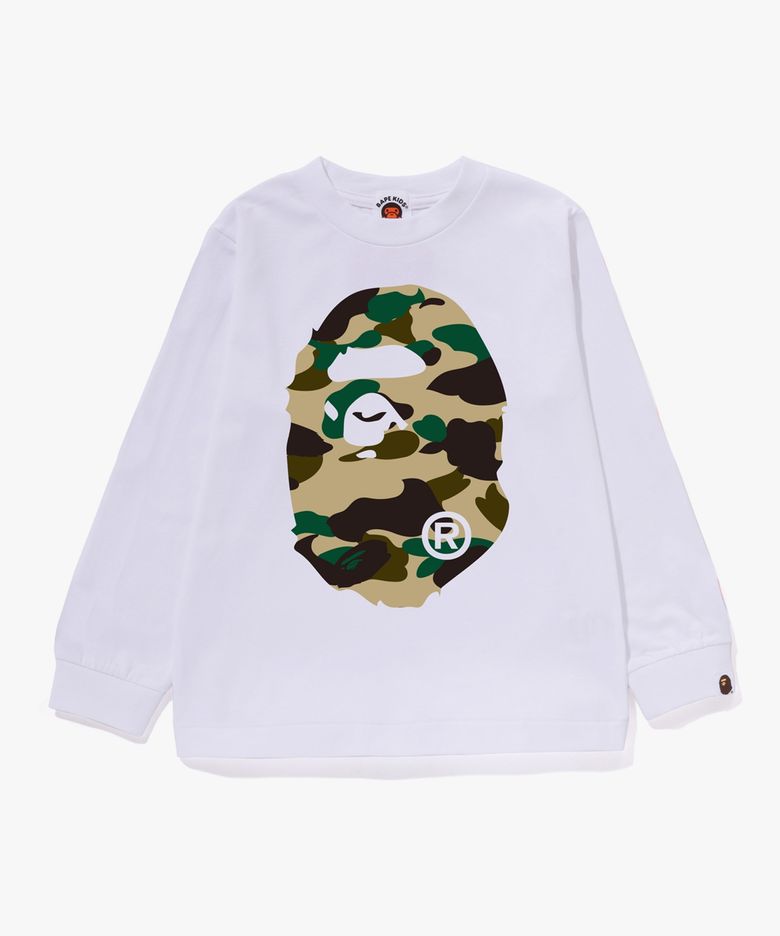 퍼스트 카모 빅 에이프 헤드 롱슬리브 티셔츠(KIDS) WHITE / YELLOW
