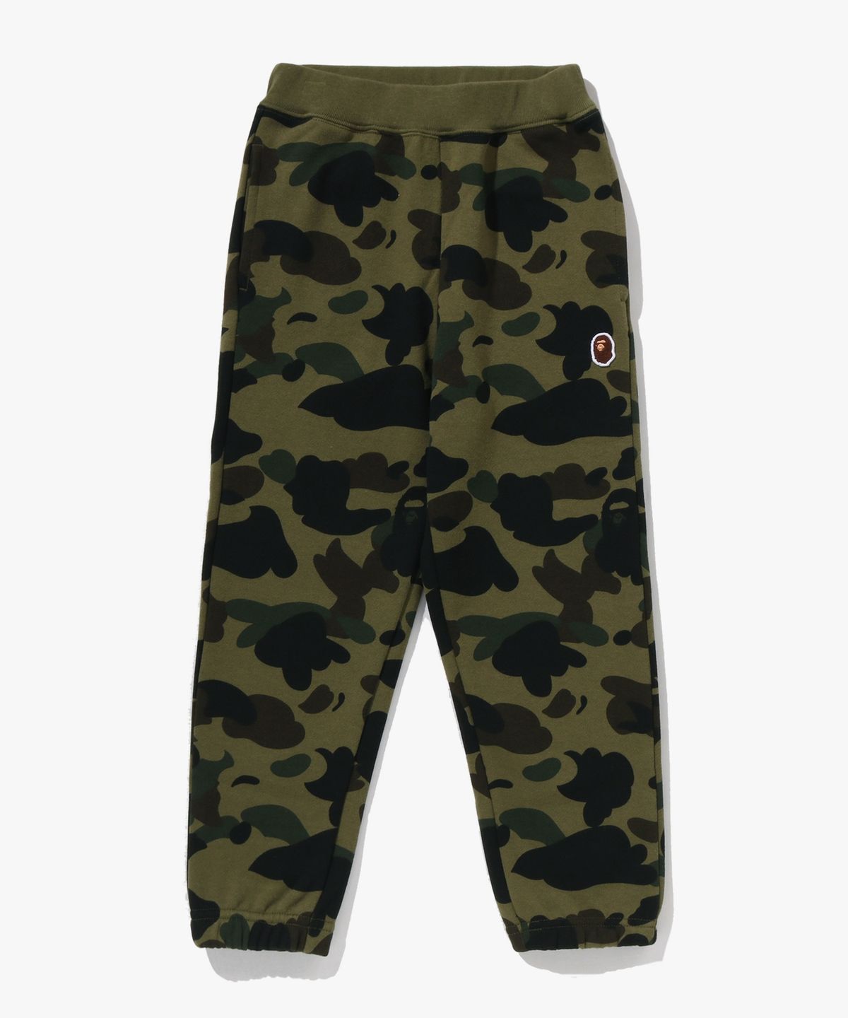 베이프 키즈(BAPE KIDS) 퍼스트 카모 원 포인트 스웨트 팬츠(KIDS) GREEN
