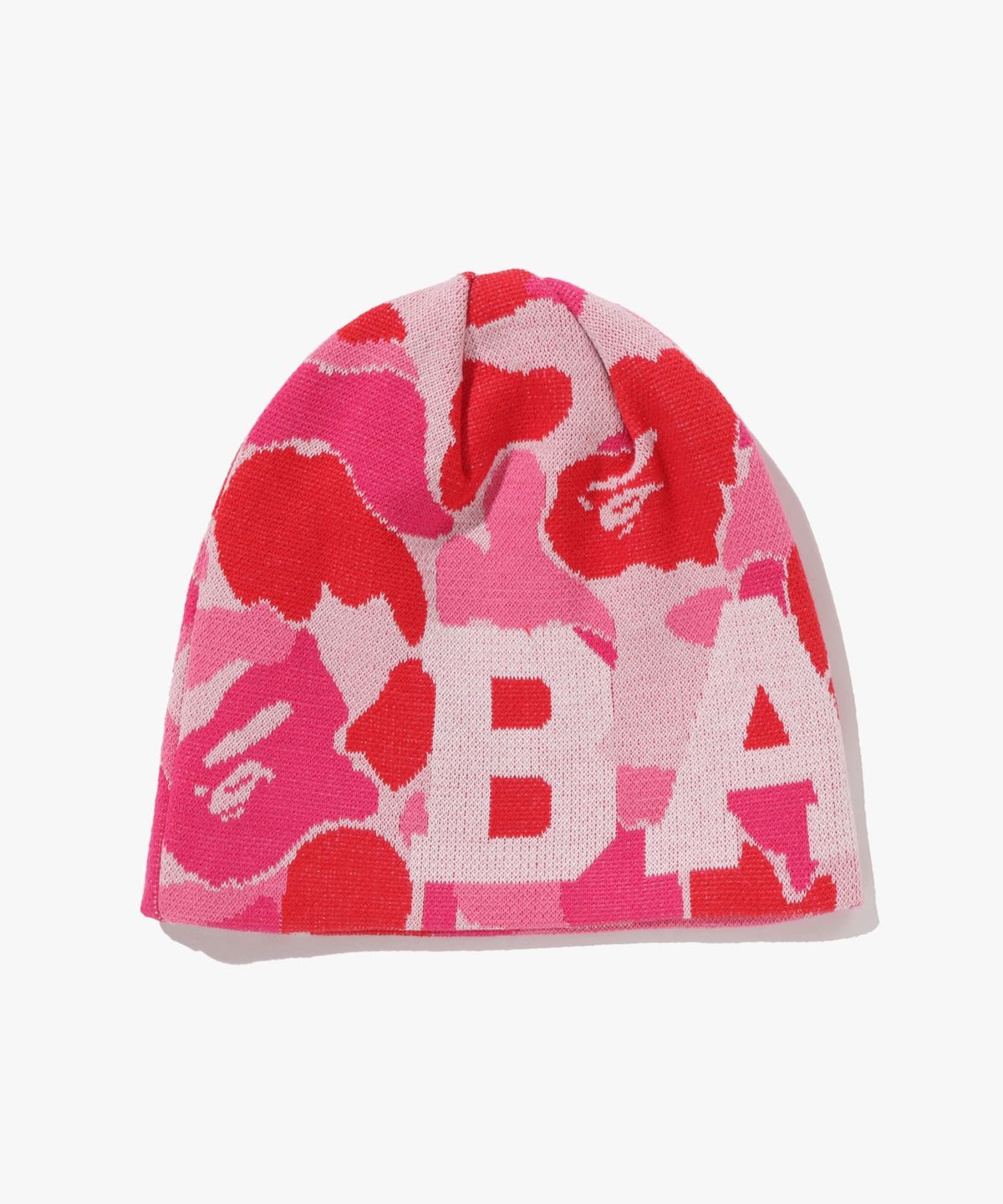 베이프(BAPE) ABC 카모 니트 캡(M) PINK