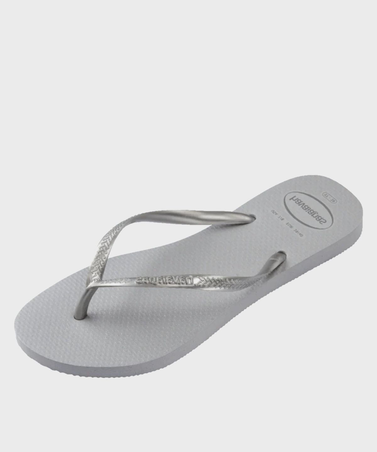 하바이아나스(HAVAIANAS) 슬림 글로스 플립플랍 Ice Grey