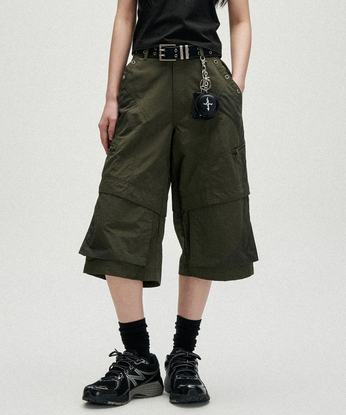 낫포너드(NOT4NERD) W Utility Mesh Panel Pants - Khaki