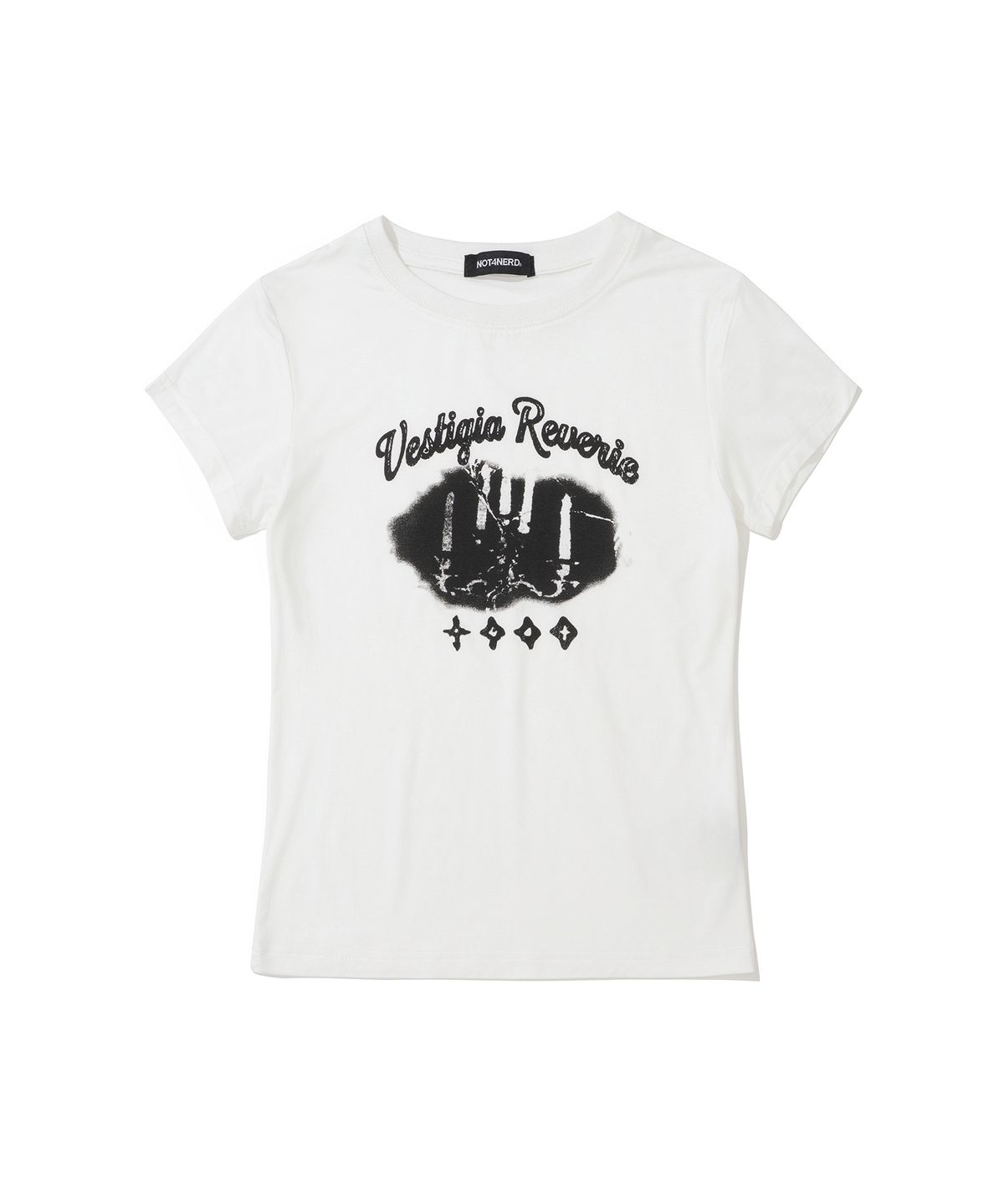 낫포너드(NOT4NERD) W Candle Residue T-Shirts - White
