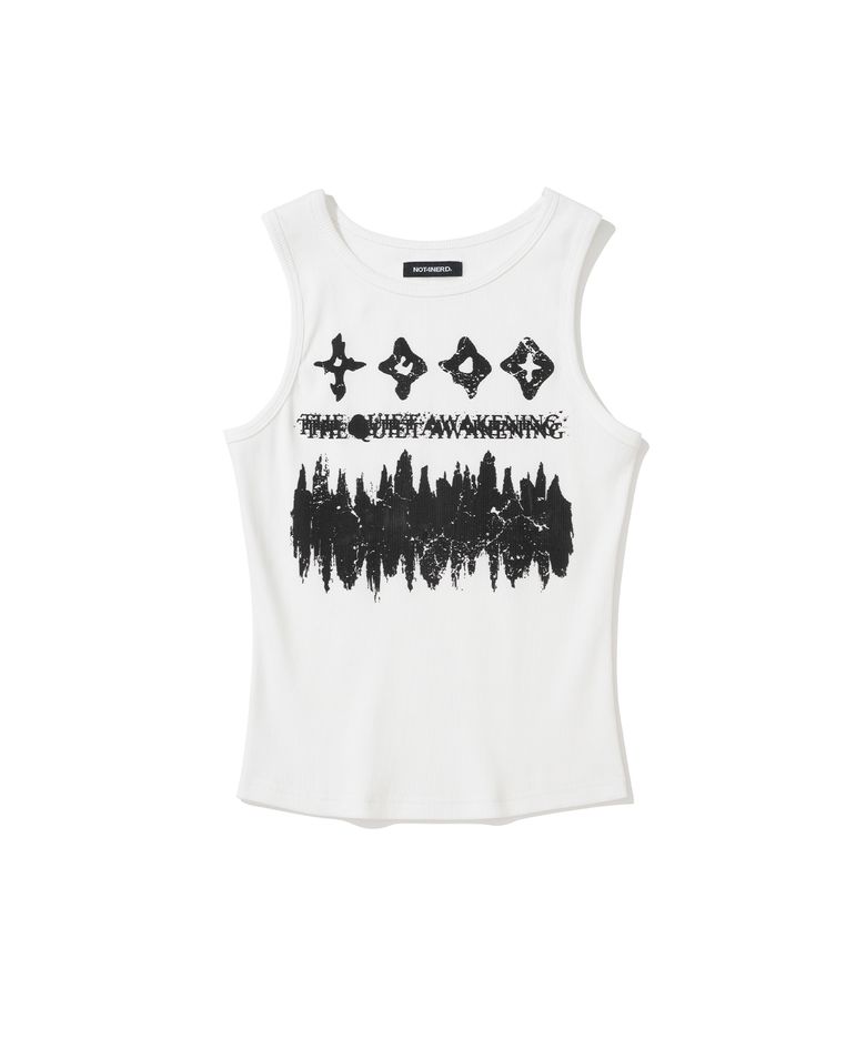 W Silent Wake Sleeveless - White
